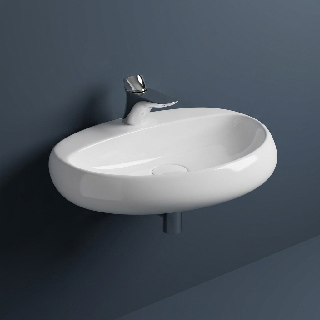 RAK Cloud Wall Mounted Wash Basin (65CM) Matt