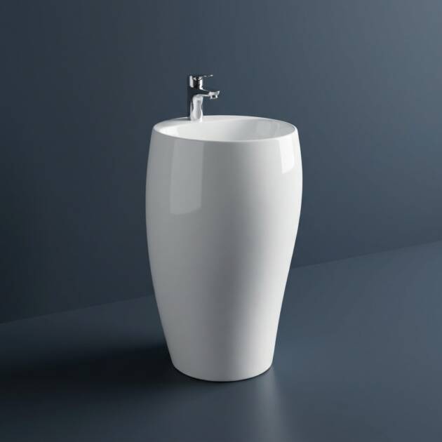 RAK Cloud Free Standing Wash Basin (50CM) Glossy