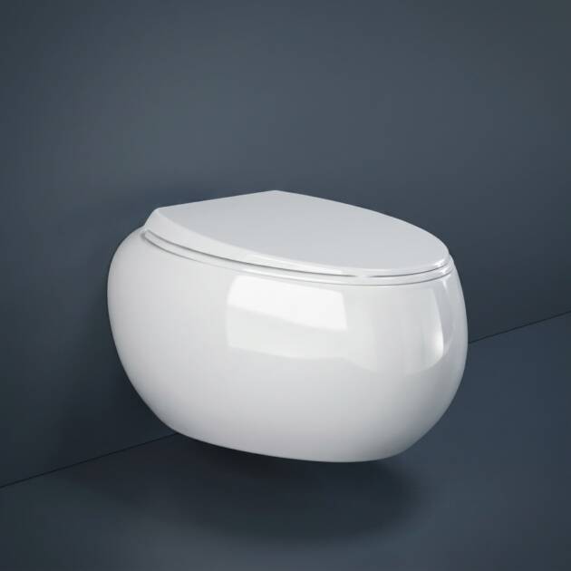RAK Cloud Rimless Wall Hung Water Closet (56CM) Glossy